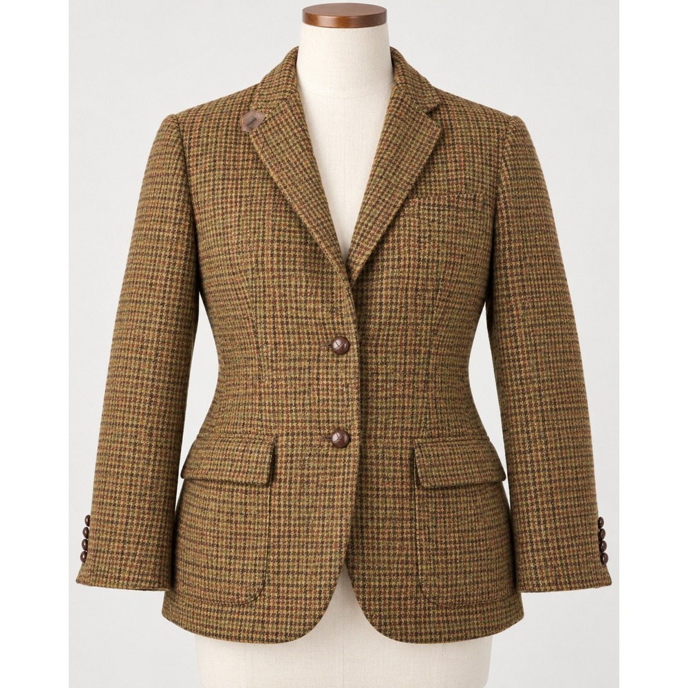 Lauren Ralph Lauren Blazer Womens 16 Brown Heritage Workwear Elbow Patch Wool